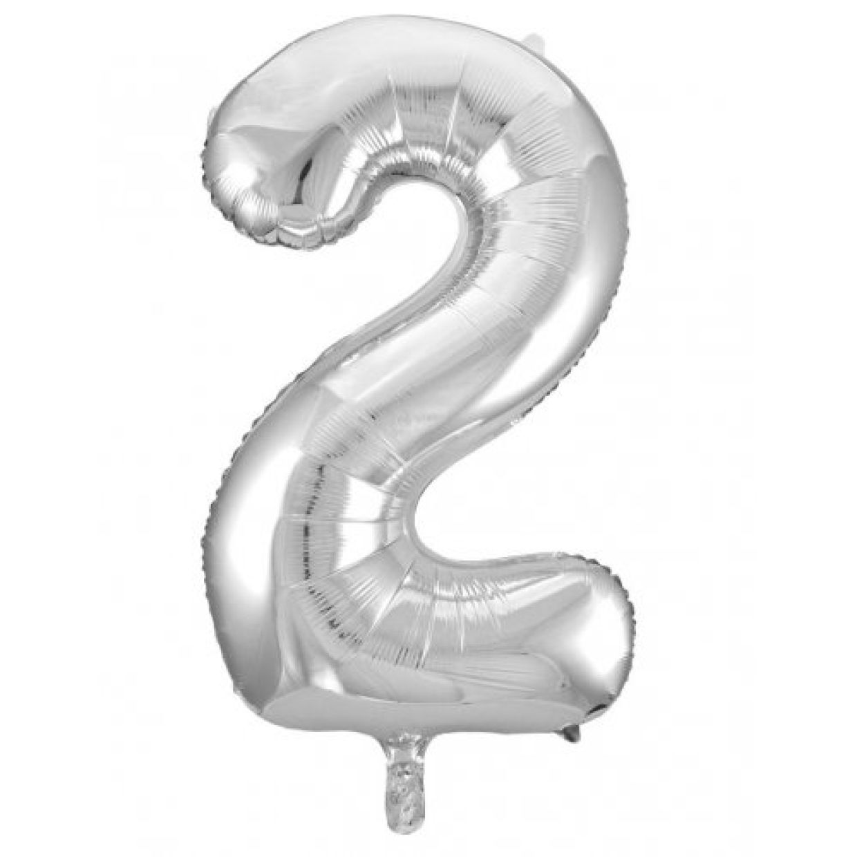 Silver Number 2 Two 86cm Foil Balloon - Decrotex