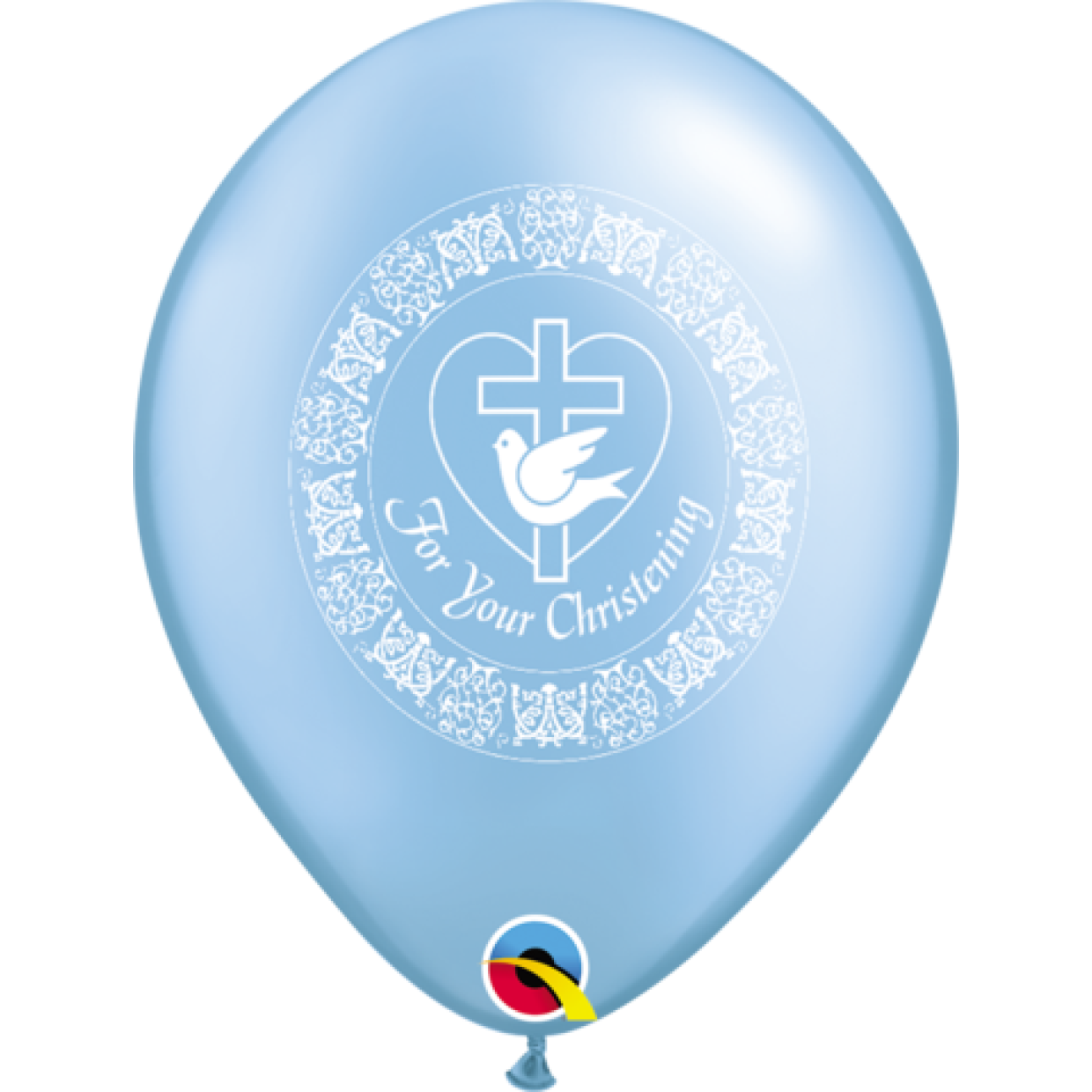 Blue For Your Baptism Print Latex Balloon