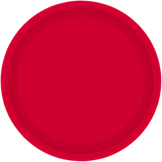 Apple Red Paper Dinner Plates - FSC