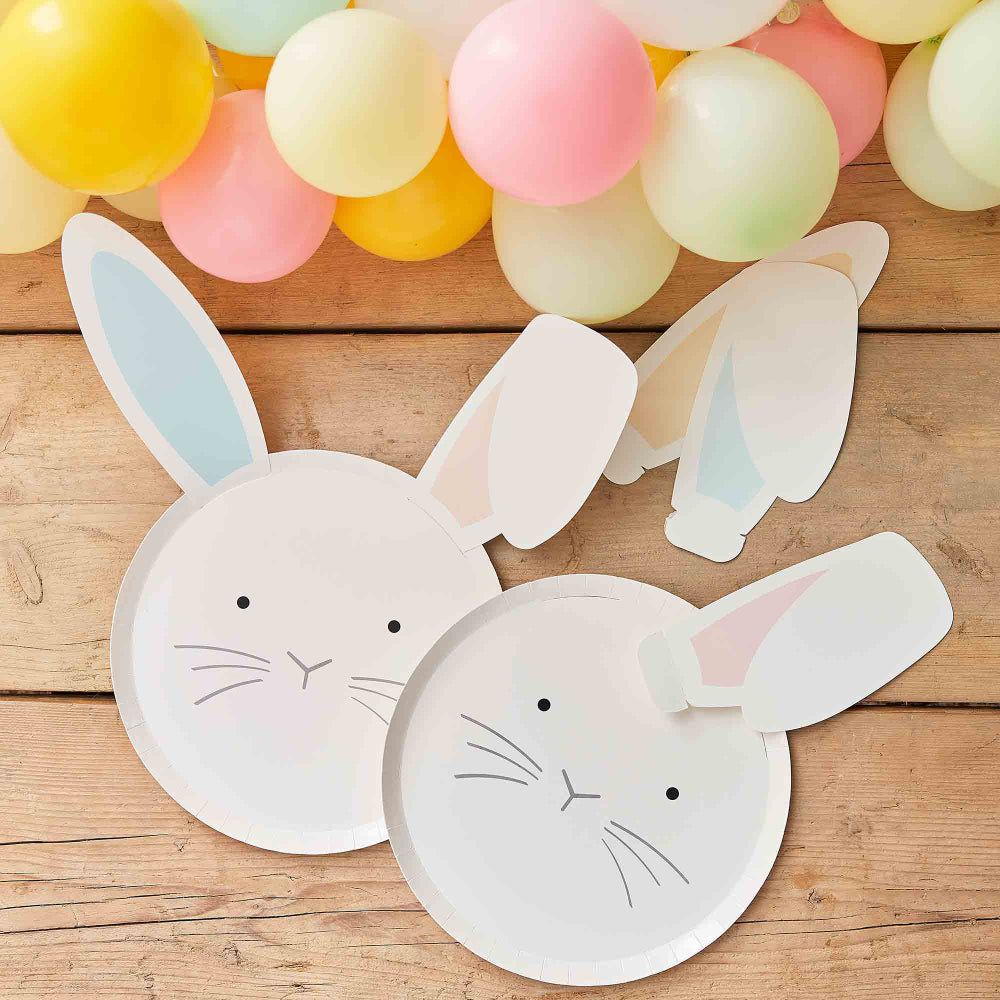 Eggciting Easter Bunny Paper Plates