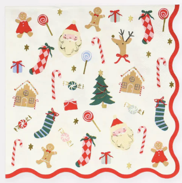 Jolly Christmas Paper Lunch Napkins