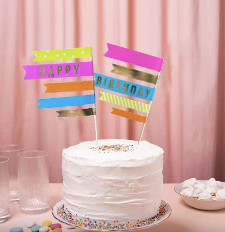 Happy Birthday Cake Picks