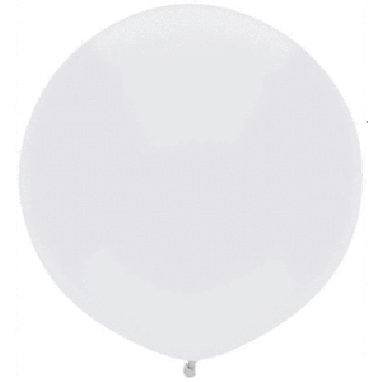 Bright White Round Latex Helium Balloon - 43cm