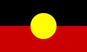 Aboriginal Flag Cloth Hand Waver