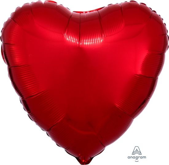 Metallic Red Heart Foil Balloon