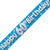 Blue Holographic Happy 60th Birthday Banner