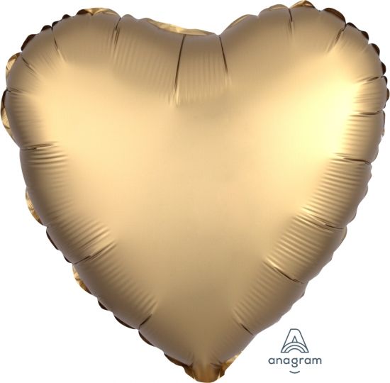 Satin Luxe Gold Sateen Heart Foil Balloon