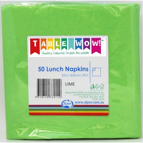 Lime Green Lunch Napkins 