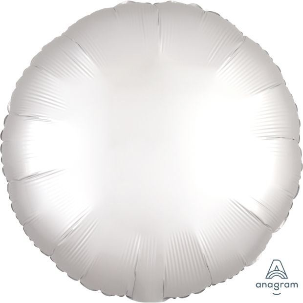Satin Luxe White Round Foil Balloon