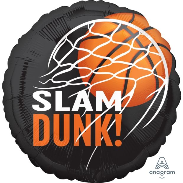 'nothin but net' Slam Dunk! Basketball Foil Balloon