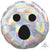 Holographic Iridescent Ghost Face Foil Balloon