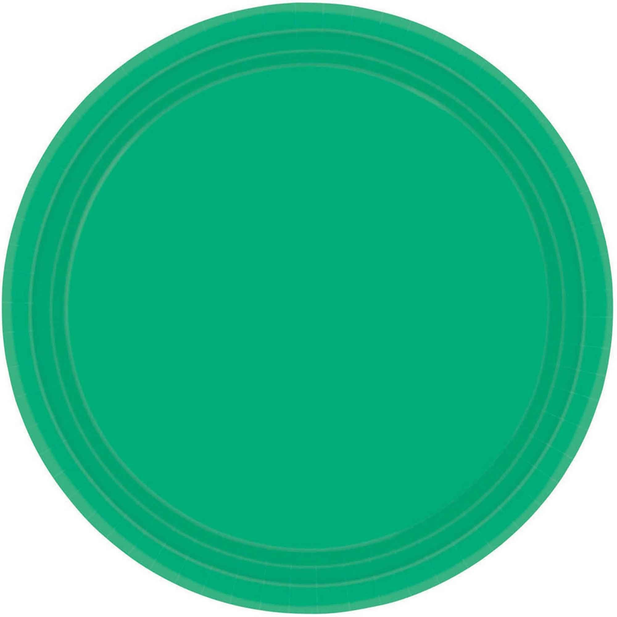 Festive Green Paper Lunch Plates - FSC
