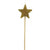 Gold Glitter Star Candle On Pick