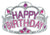 Silver Happy Birthday Tiara With Gems