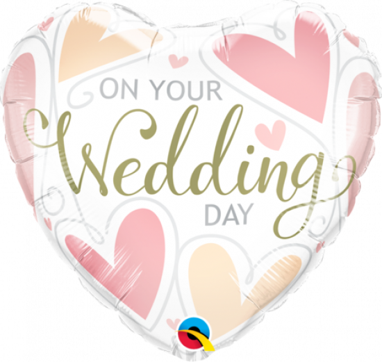 On Your Wedding Day Heart Foil Balloon