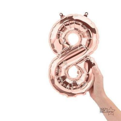 Air Filled Junior 8 Rose Gold DIY Foil Balloon