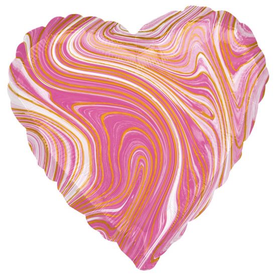 Marblez Pink Heart Foil Balloon