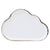 White Cloud Plate With Silver Foil Edge