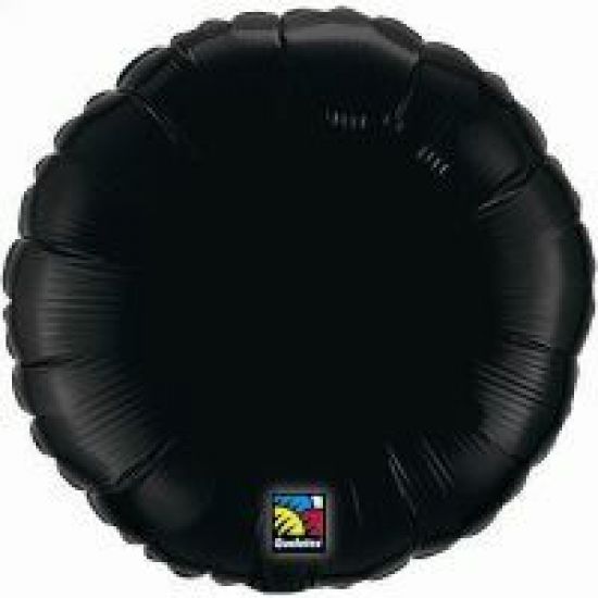 Onyx Black Round Foil Balloon