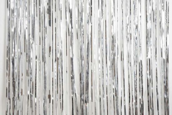 Metallic Silver Foil Curtain