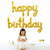 Gold Script Happy Birthday Foil Balloon