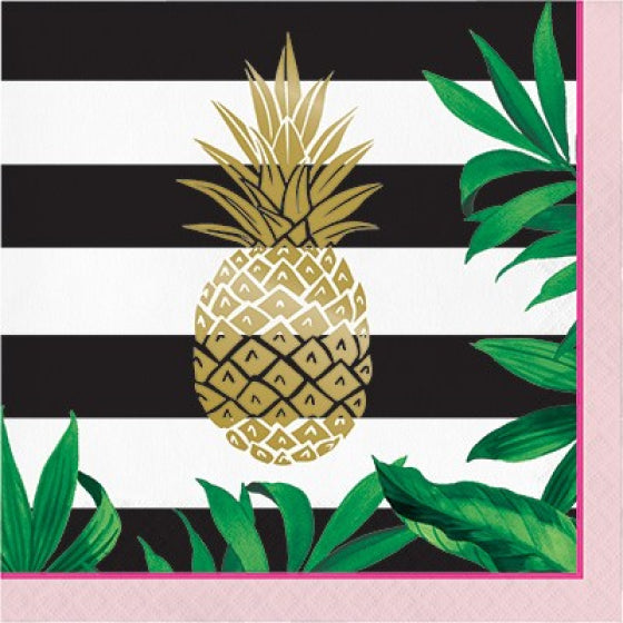 Gold Pineapple Lunch Napkins