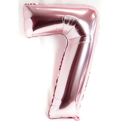 Pearl Light Pink Number 7 Foil Balloon