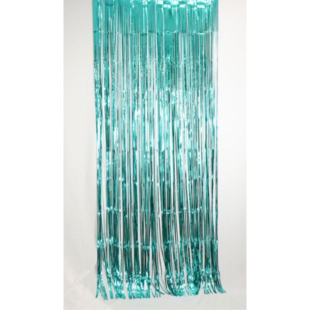Metallic Teal Foil Curtain