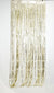 Metallic White Gold Foil Tinsel Curtain