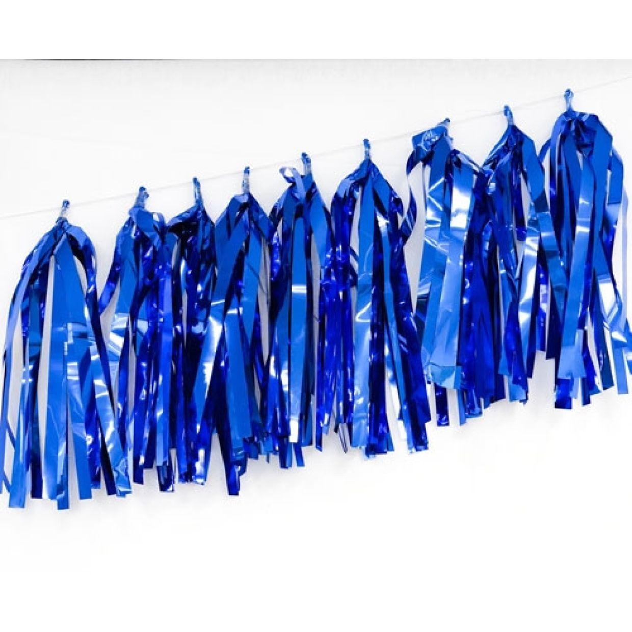 Blue Metallic Single Tassel - Party Affair