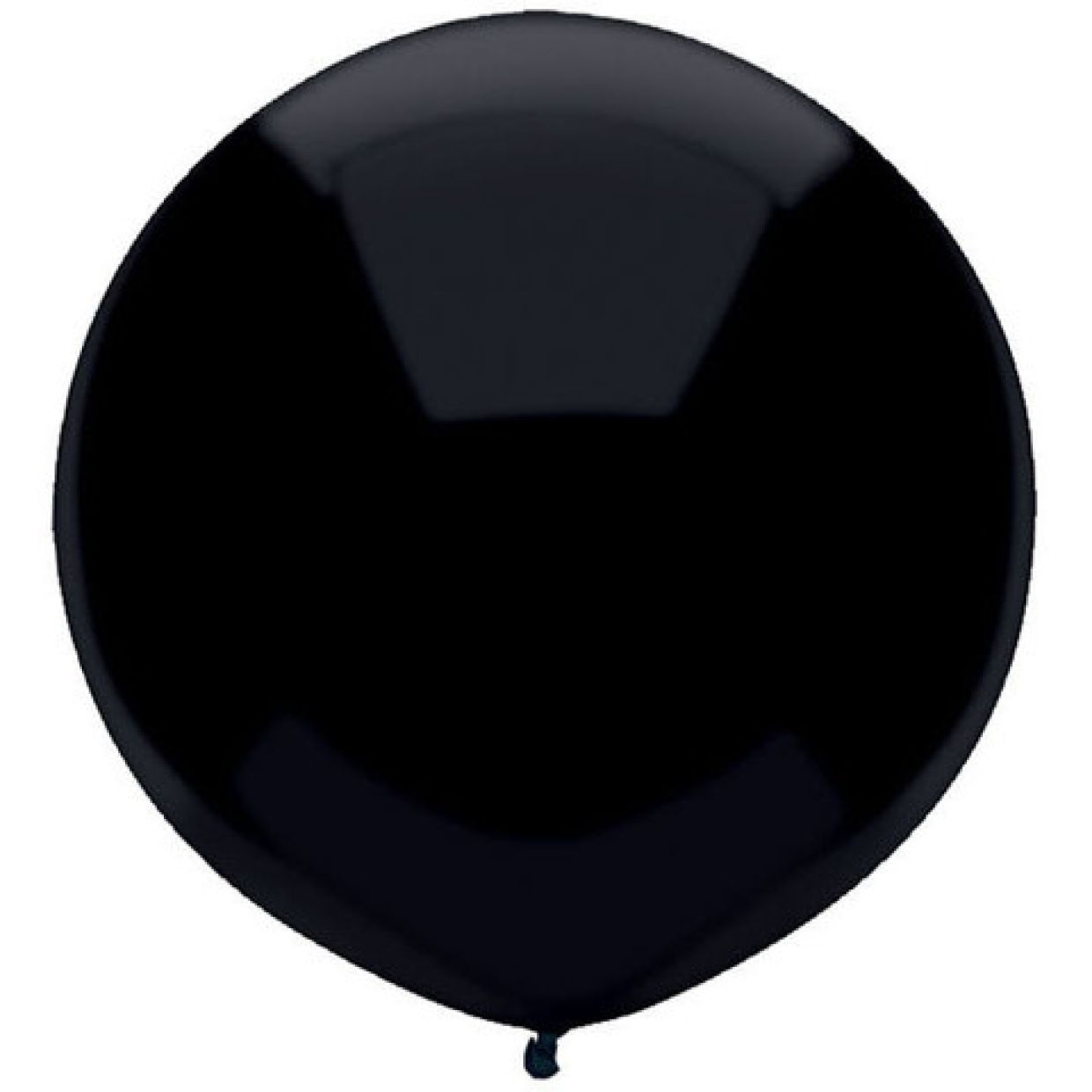 Pitch Black Round Latex Helium Balloon - 43cm