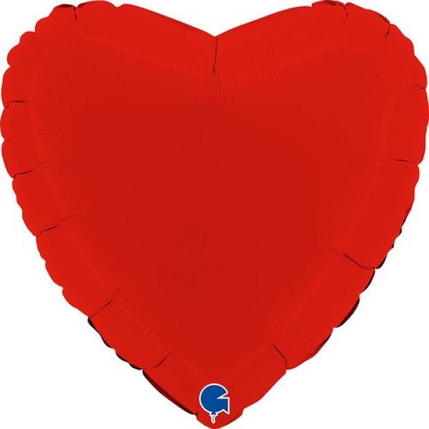 Matte Red Heart Foil Balloon - Party Affair