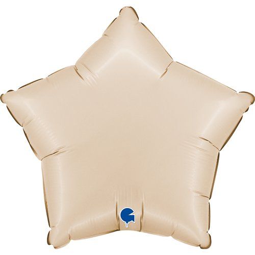 Satin Cream Star Foil Balloon