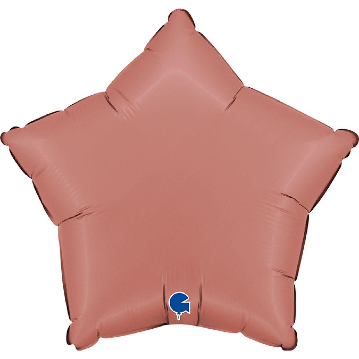 Satin Rose Gold Star Foil Balloon - Party Affair