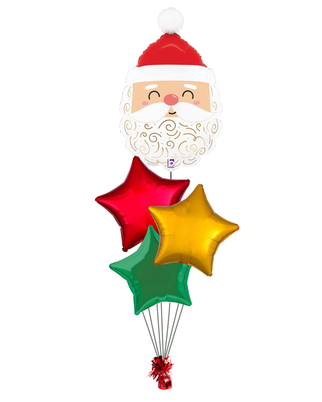 Starlight Santa Helium Balloon Bouquet
