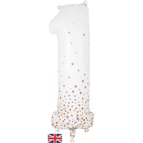 Sparkling Fizz Rose Gold Number 1 86cm Foil Balloon - Party Affair