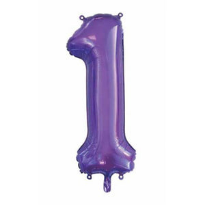 Purple Foil Number Balloon 86cm - Choose Your Number