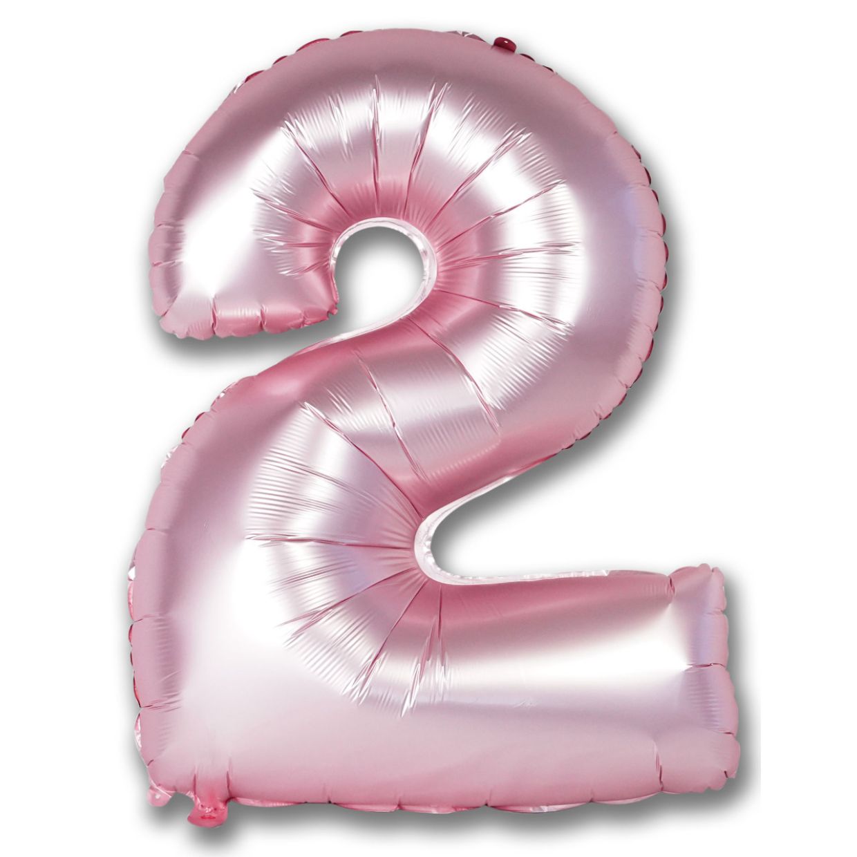 Chrome Light Pink Number 2 Two Large Foil Balloon