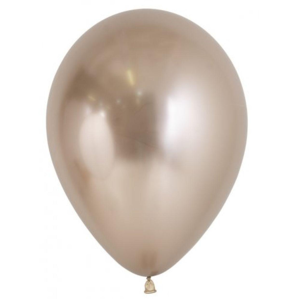 Chrome Champagne Latex Helium Balloon - Party Affair