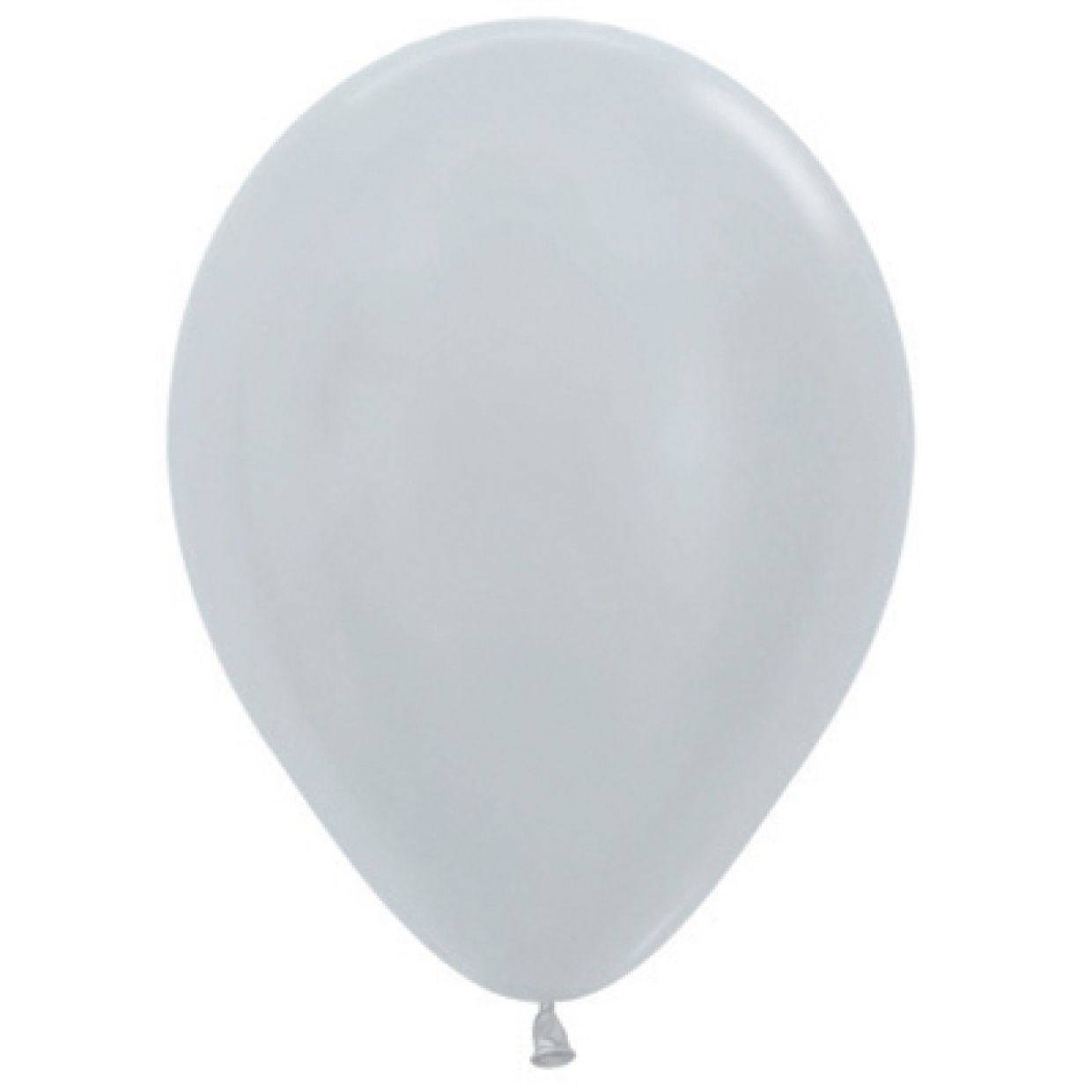 Satin Silver Latex Helium Balloon