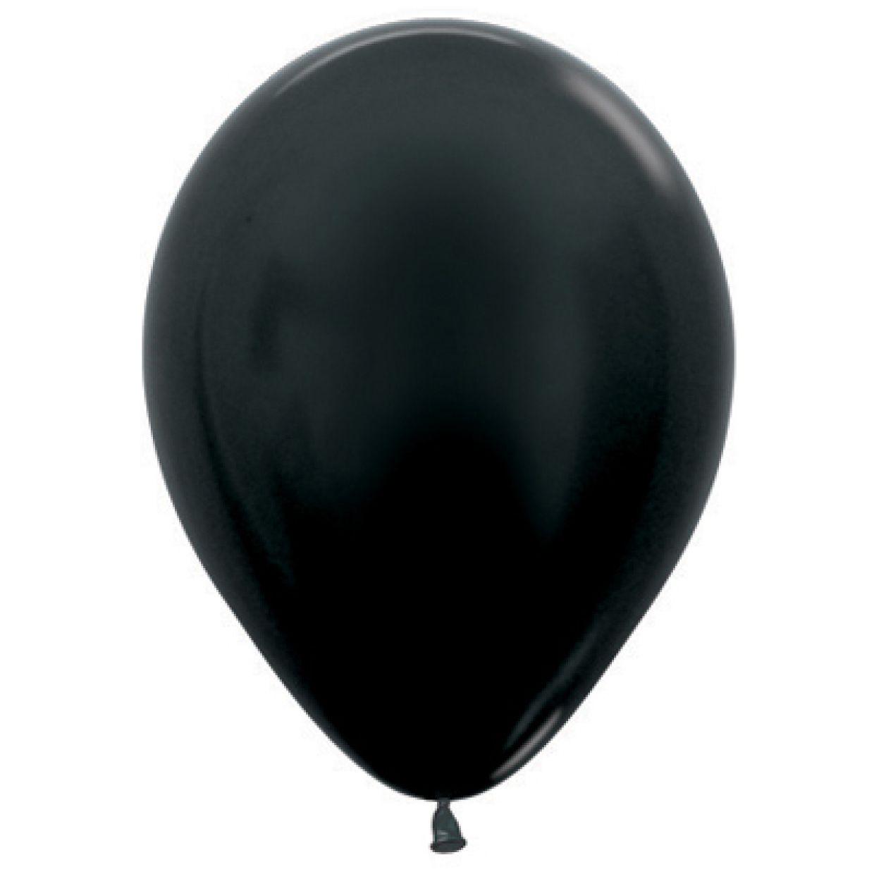 Pearl Black Latex Helium Balloon - Party Affair