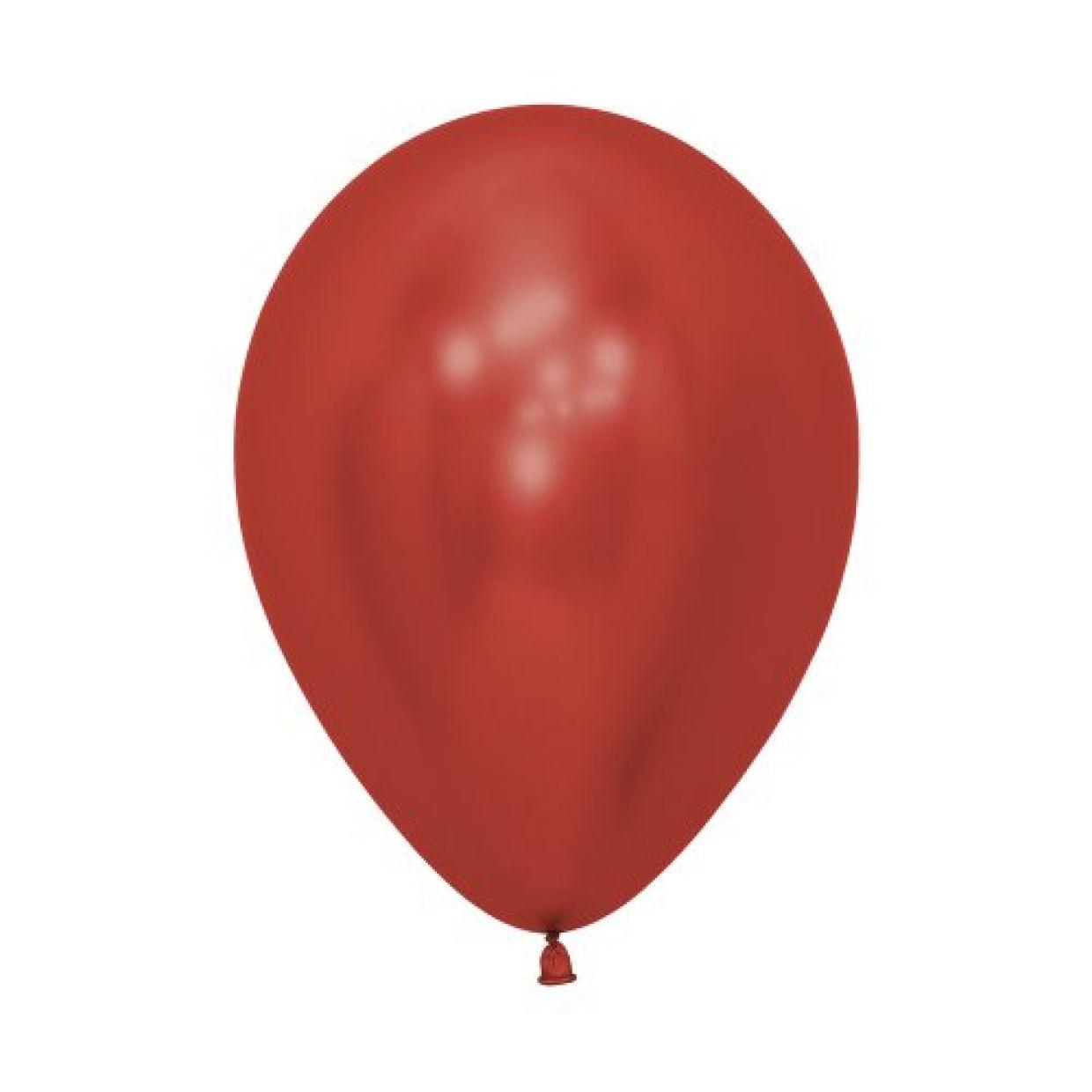 Chrome Red Latex Helium Balloon - Party Affair