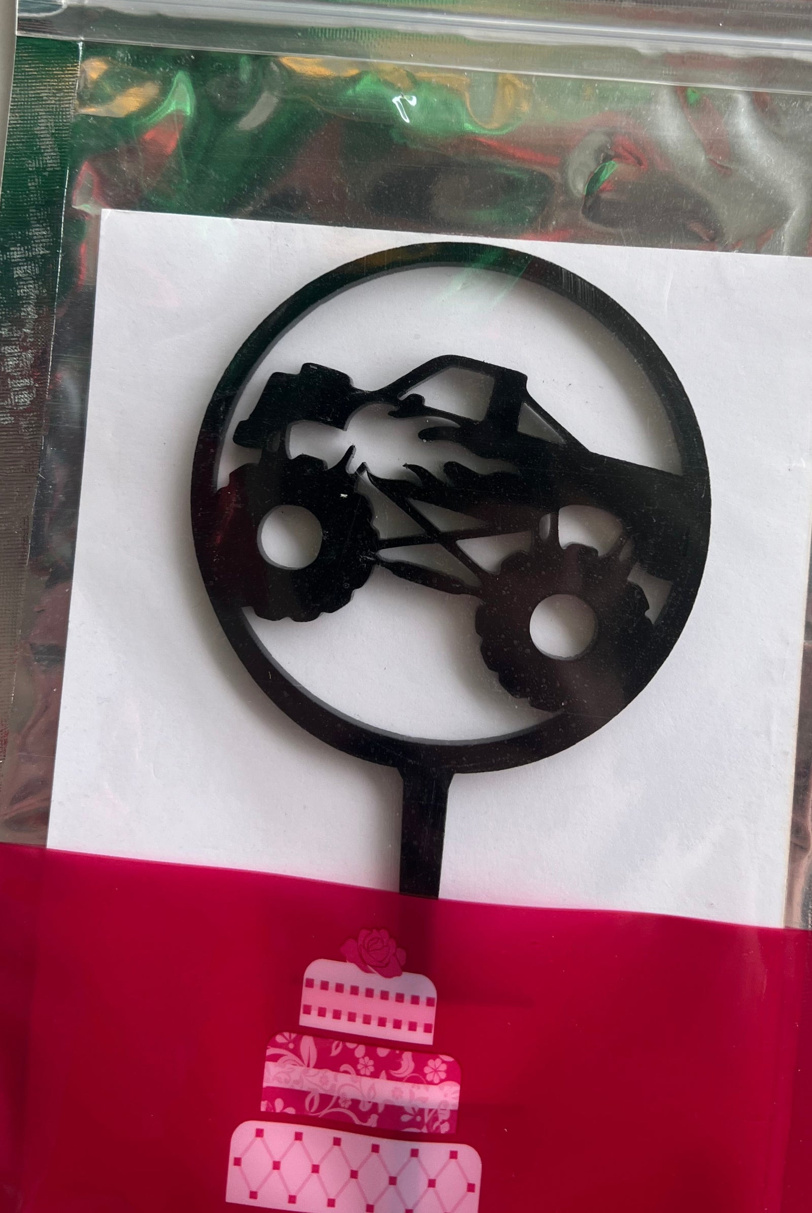 Monster Truck Acrylic Cake Topper