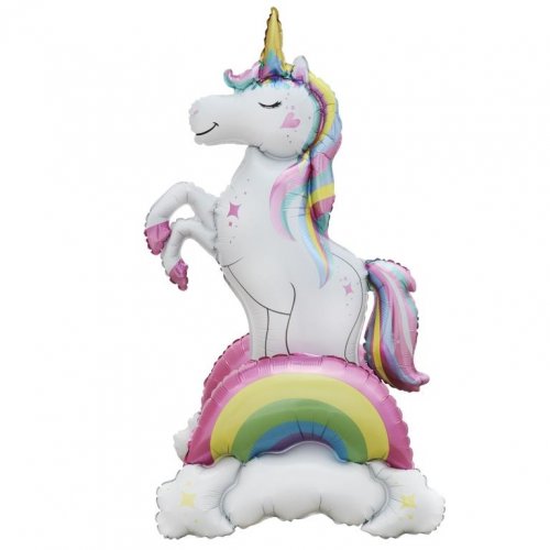 Unicorn Rainbow Standing Airz Foil Balloon 