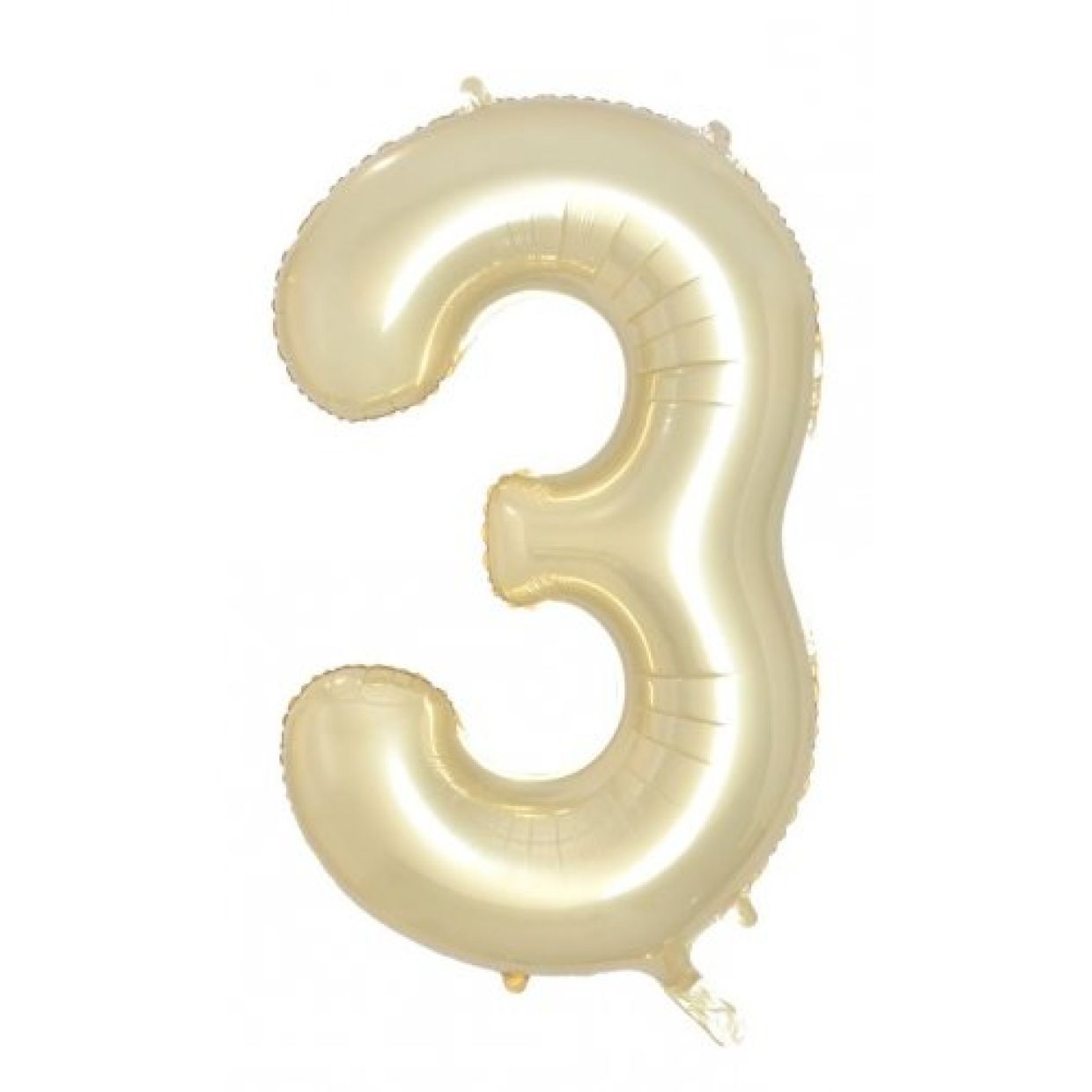 Luxe Gold Number 3 Three Large Foil Balloon