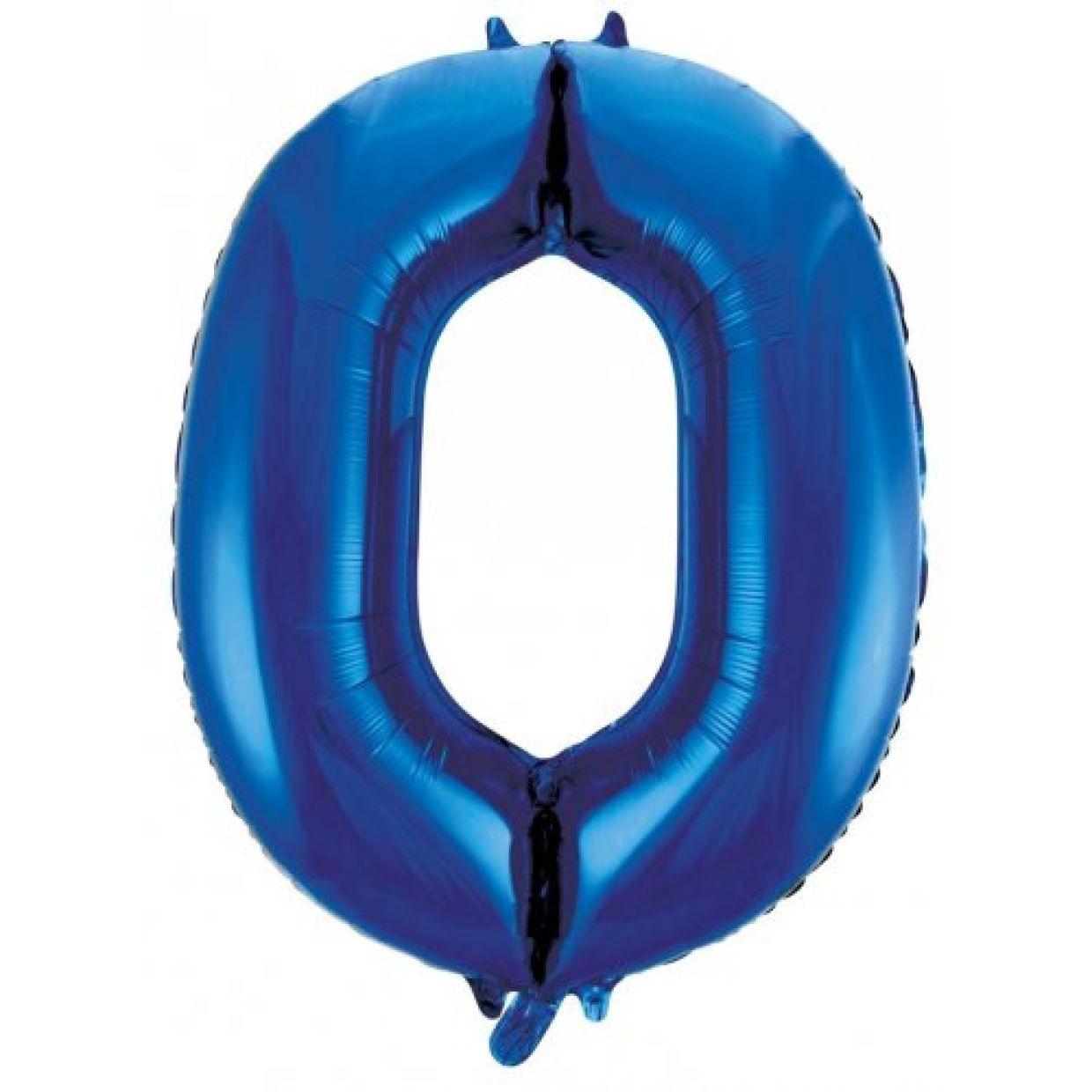 Royal Blue Number 0 Zero 86cm Foil Balloon - Party Affair