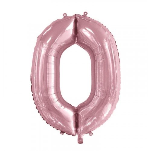 Light Pink 0 Number 86cm Foil Balloon