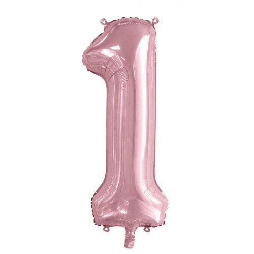 Light Pink 1 Number 86cm Foil Balloon - Party Affair