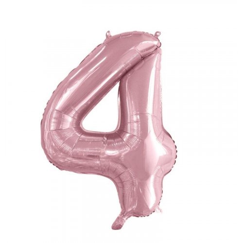 Light Pink 4 Number 86cm Foil Balloon