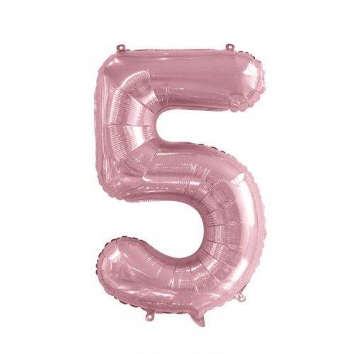 Light Pink 5 Number 86cm Foil Balloon - Party Affair